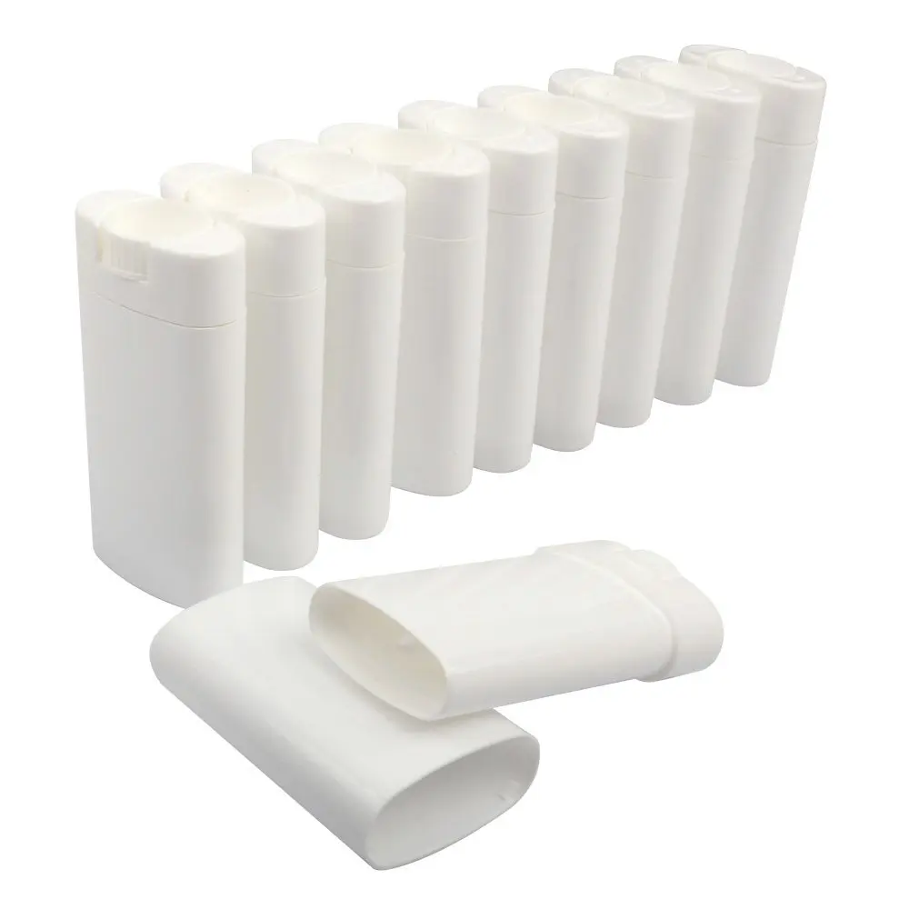 100pcs 15ml Deodorant Containers BPA-Free White Twist-Up Tubes for DIY Deodorant Lip Balm Aromatherapy Heel Balm Bug Repellant