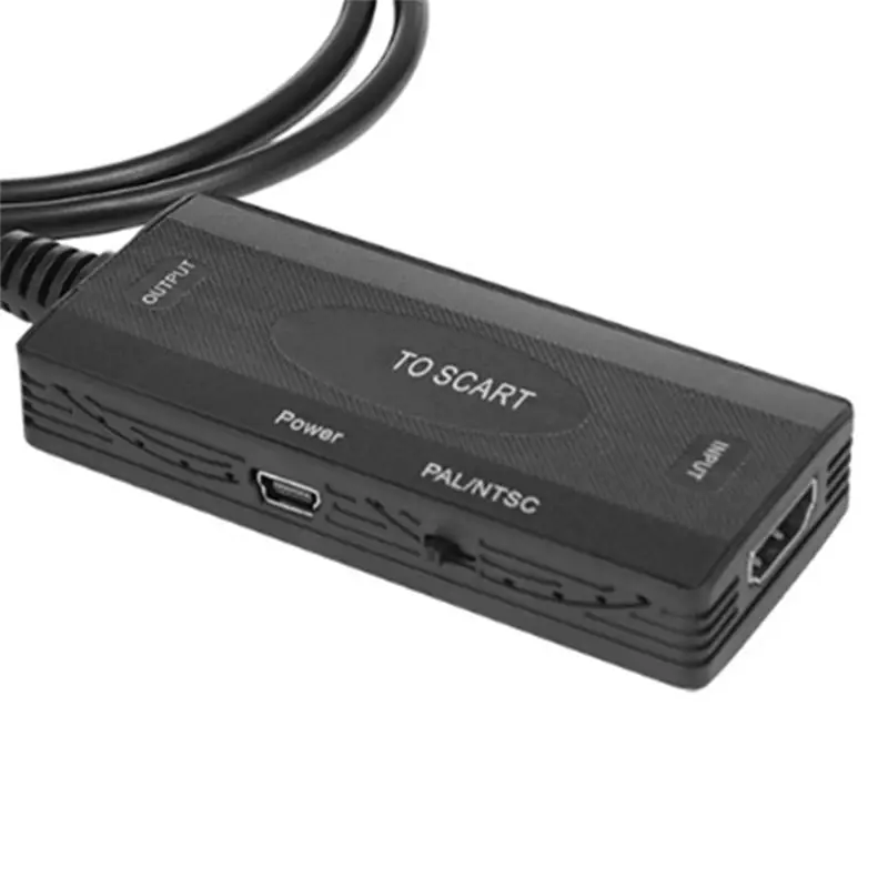 DT21 -compatible to SCART Converter, High Definition Video Adapter, Digital to Analog Audio L/R Adapter for DVI, Plug and Play