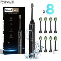 Fairywill Electric Sonic Toothbrush FW-Y05 USB Charge Rechargeable Adult Waterproof Electronic Tooth Brushes Replacement Heads