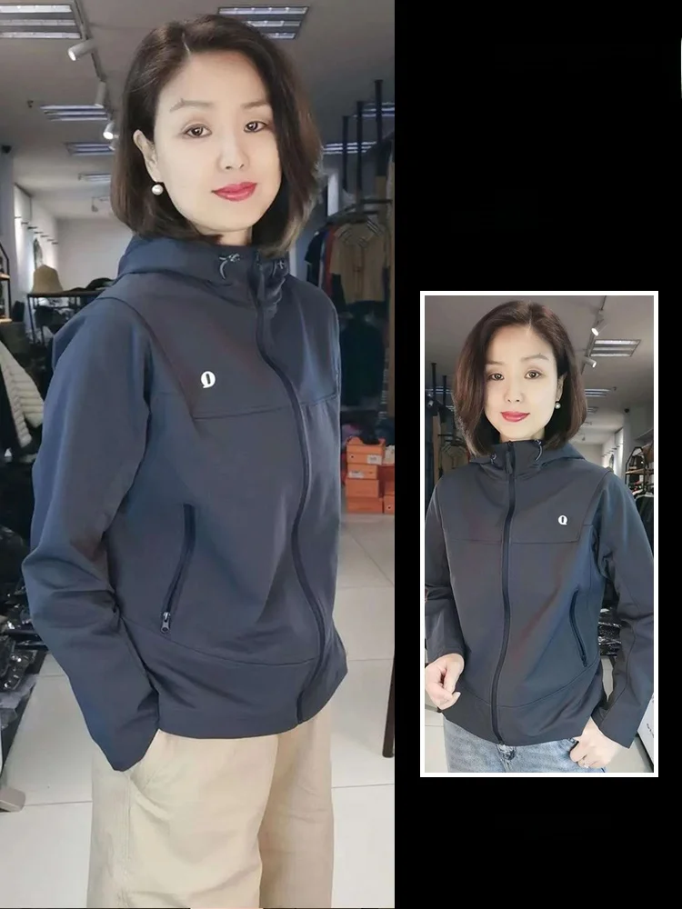 

Повседневная спортивная куртка с капюшоном для женщин, весна-осень, новая модная уличная ветрозащитная куртка прямого кроя с длинными рукавами на молнии