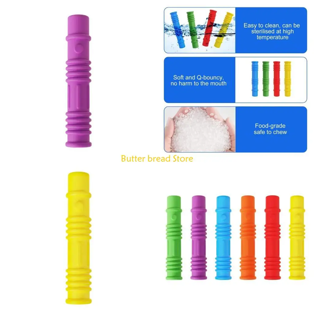 

W89C Silicone Pencil Covers Chewable Sensory Toy Chewing-proof Pencil Tip Protector