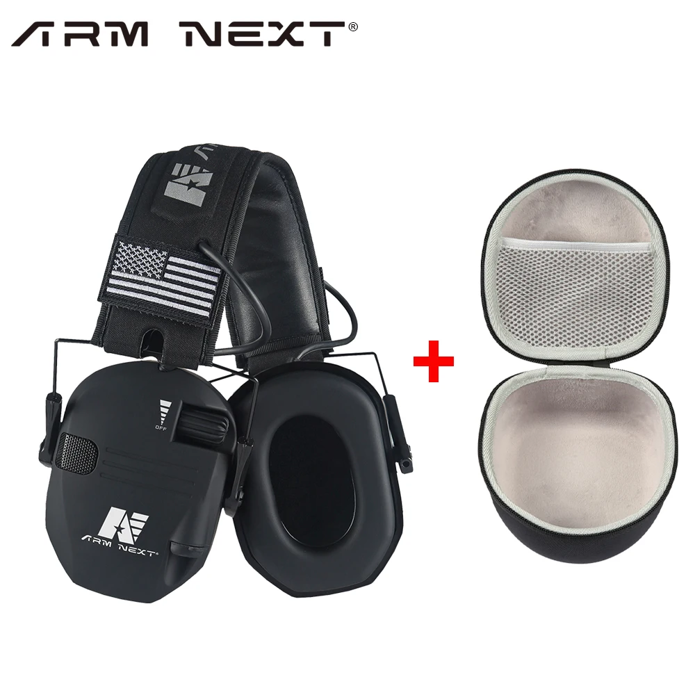 D20 Electronic Ear Protection Earmuffs for Shooting with 4X Sound Amplification, Gun Range Noise Reduction Headset NRR 23dB