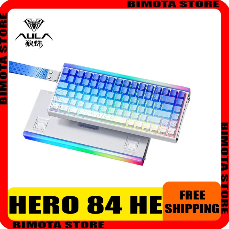 

NEW AULA HERO 68HE Magnetic Switch Mechanical Keyboard HERO68 HE Wired Gaming RGB Hot Swap E-sports Keyboard PC Accessories Gift