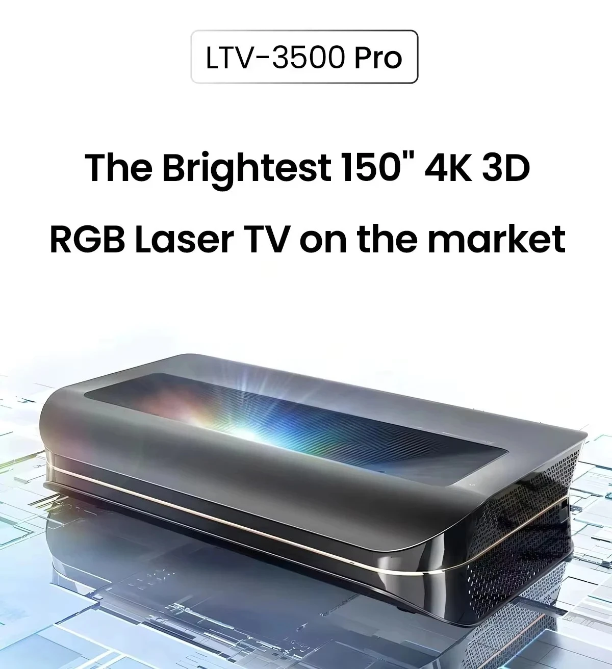 Proyector de cine Smart TV HDR10 + haz Proyector láser 3D Cine en casa AWOL LTV-3500 Pro Proyector 4K 3500 lúmenes Ansi