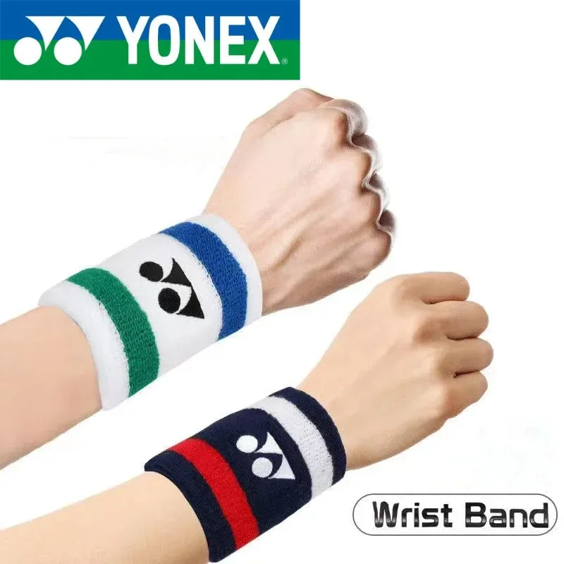 YONEX-pulsera de tenis para bádminton, deportes clásicos del 75 ° aniversario, absorbente del sudor, protección de muñeca gruesa antiesguince para