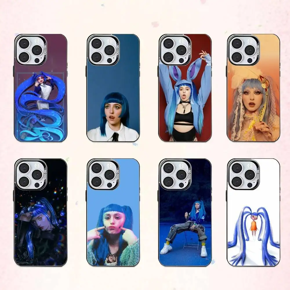 

Raper A-Ashnikko S-Smoochies Phone Case For iPhone17,16,15,14,13,12,11 Plus,Pro Max Colored Silver Plated Inside Cover