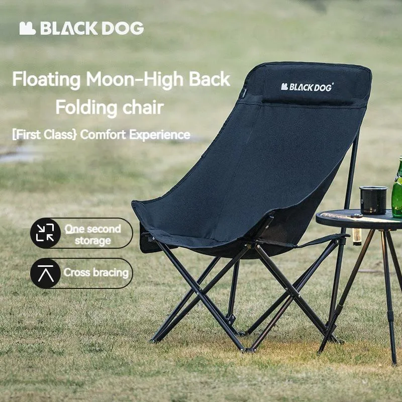 Naturehike BLACKDOG Camping Moon Chair Folding Portable Ultralight Outdoor Camping Gear Beach Fishing Picnic Chairs With Pockets