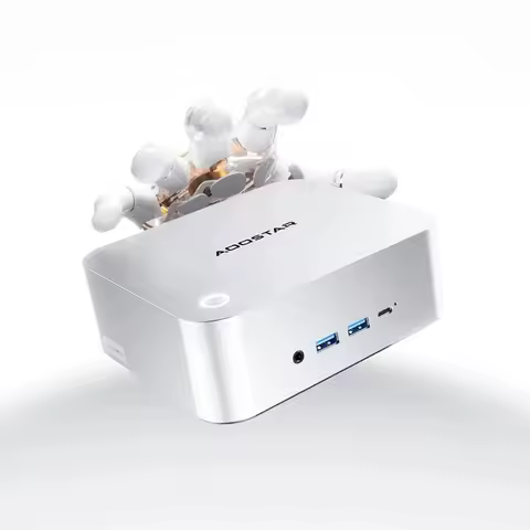 AOOSTAR MACO Mini PC AMD Ryzen 7 H 255 DR5 5600MHz M.2 SSD Fingerprint unlocking OCulink Dual USB4 WiFi 6 BT5. Desktop Computer