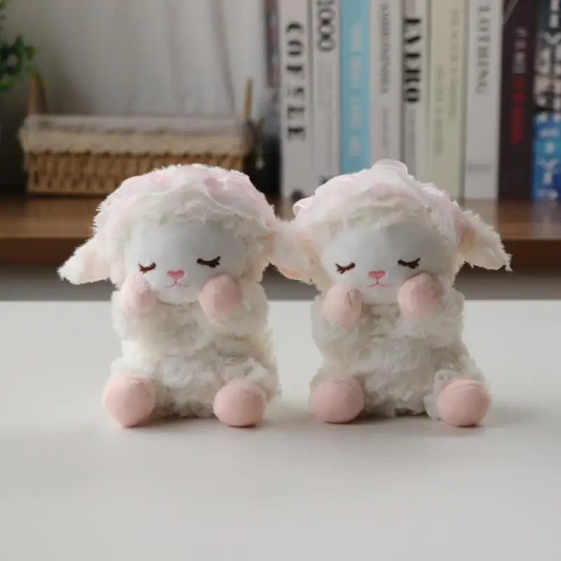 2026 NEW Fluffy Soft Stuffed Lamb Keychain Cartoon Anime Mini Sheep Pendant Backpack Charm New Year Mascot Kids Birthday Gifts