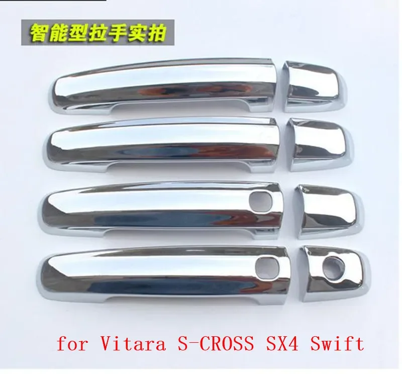 High Quality ABS Chrome Car Door Handles Bowl Cover Trim Door Handle Trim for Suzuki Vitara S-CROSS SX4 Swift