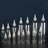 10PCS Empty Dropper Bottles Transparent Sharp Mouth Bottles Plastic Portable Refillable Nozzle Dropper with Cap Ink Glue Bottle