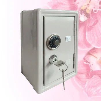 1PC מיניאטורי מתכת בטוח תיבת ברזל Creative בנק מיני biggy חיסכון סיר שולחן עבודה כסף תיבת קישוטים עבור שנהב הביתה