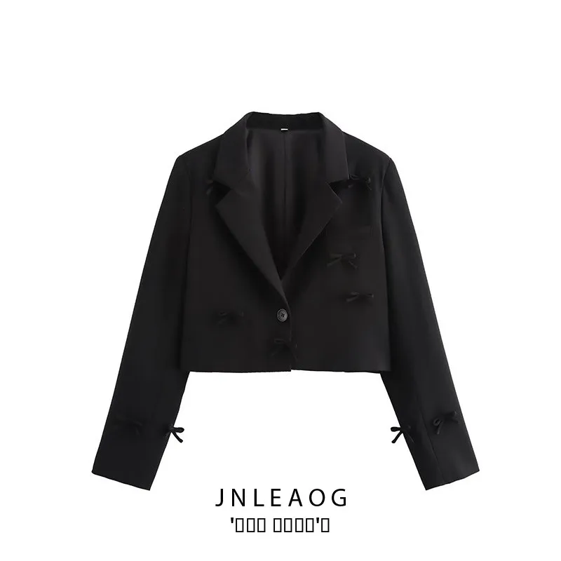 

Faionable ort Suit Jaet Женский дизайн Sensation Knot Decoration Универсальный осенний Новое поступление Полиэстер Busin...