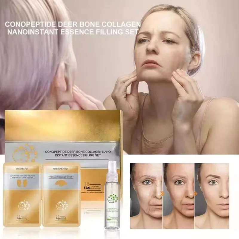 

Collagen Wrinkle Remover Face Serum Patches Set Anti-Aging Lift Firming Fade Fine Lines Serum Be-Whitening Moisturizing SkinCare