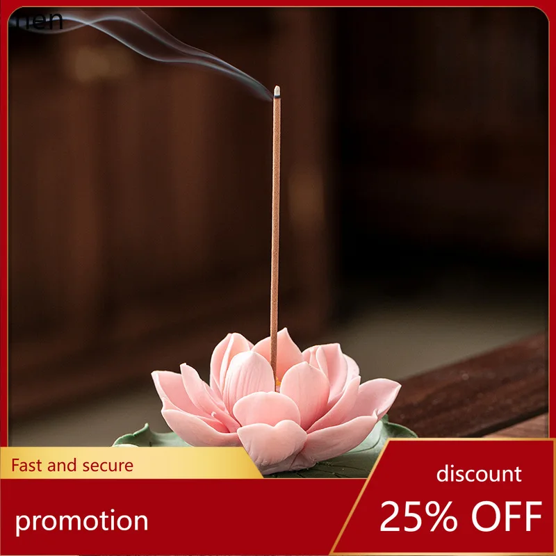 

Cz incense burner - handmade lotus incense holder for home, indoor use - tea ceremony incense stand
