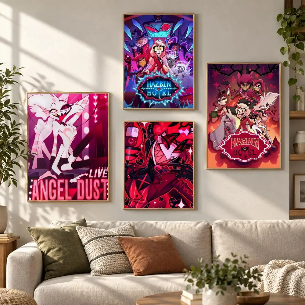 Hazbin hotel Adult Cartoon Dark Musical Comedy Series Poster Contemporary Wall Art Print for Bedroom & Living Room, Unframed