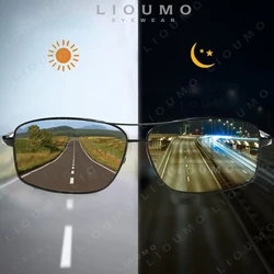 LIOUMO Top lunettes de soleil photochromiques hommes femmes polarisées caméléon lunettes de conduite lunettes Anti-éblouissement lunettes de soleil zonnebril heren