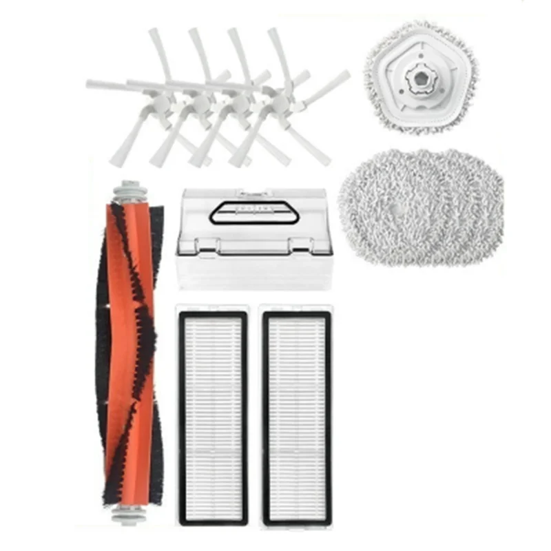 ABRW-12 Pcs For Dreame W10 Pro Vacuum Cleaner Accessories Kit Main Side Brush Filter Mop Cleaner Parts Replacement