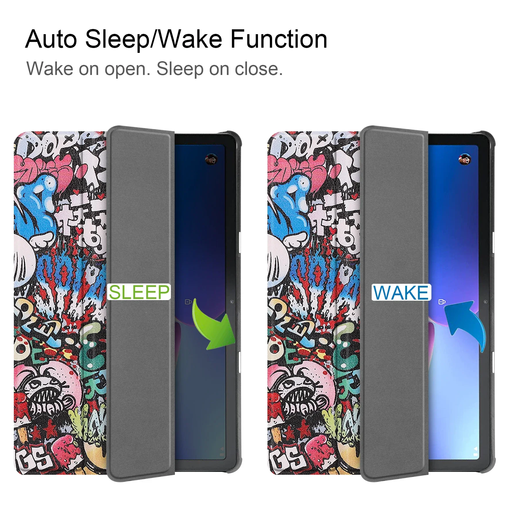 For Lenovo Tab M10 Case 3rd Gen TB328FU TB328XU 10.1 inch 2022 PU Leather Tri-Fold Stand Auto Wake Sleep Cover Tablet Case Funda