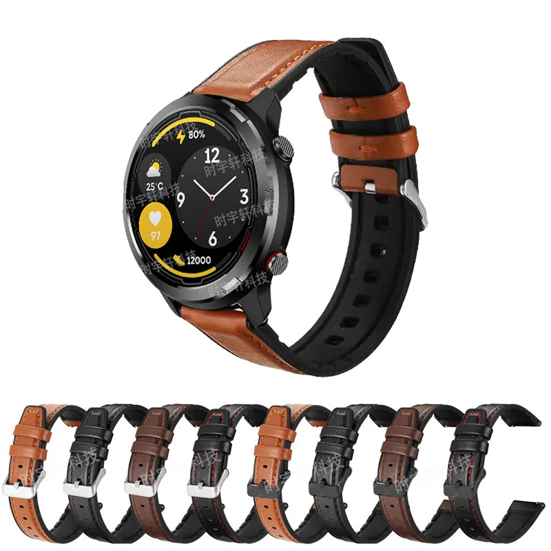 Watchband 20mm 22mm For ZEBLAZE Stratos 2 Lite Leather Silicone Bracelet For Zeblaze Vibe 7 Pro/Ares 3 Pro/Btalk 2/Swim Strap