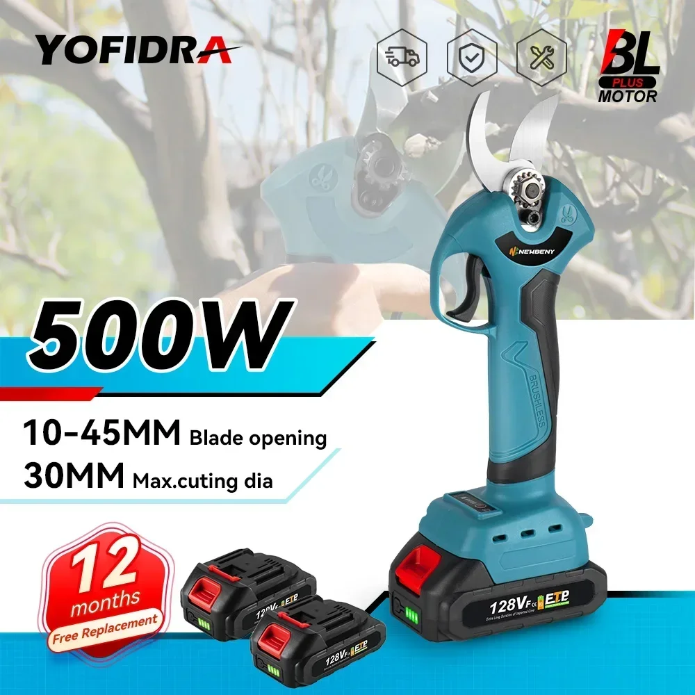 Yofidra Cordless Electric Tree Branch Trimmer Professional Tree Pruner with Rechargeable Lithium Battery Pruning Shears