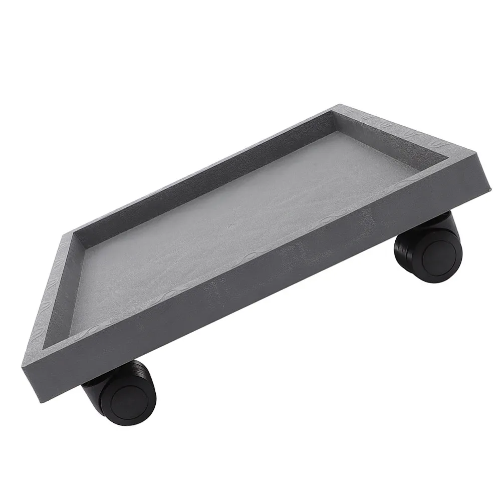 Rolling Flowerpot Tray Sturdy Plant Stand Plastic Plant Saucer for Indoor Outdoor Pots Movable Planter Base with Wheels