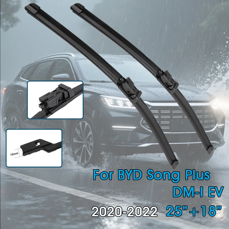 

Car Wiper Blades 25"+18" For BYD Song Plus DM-I EV 2020-2022 Windshield Windscreen Front Window Blades Car Accessories