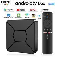 Global Version Android14 TV box Mortal Q5plus WIFI6 Voice Control Live TV 4K HDR Allwinner H313 YouTube Chromecast TV box
