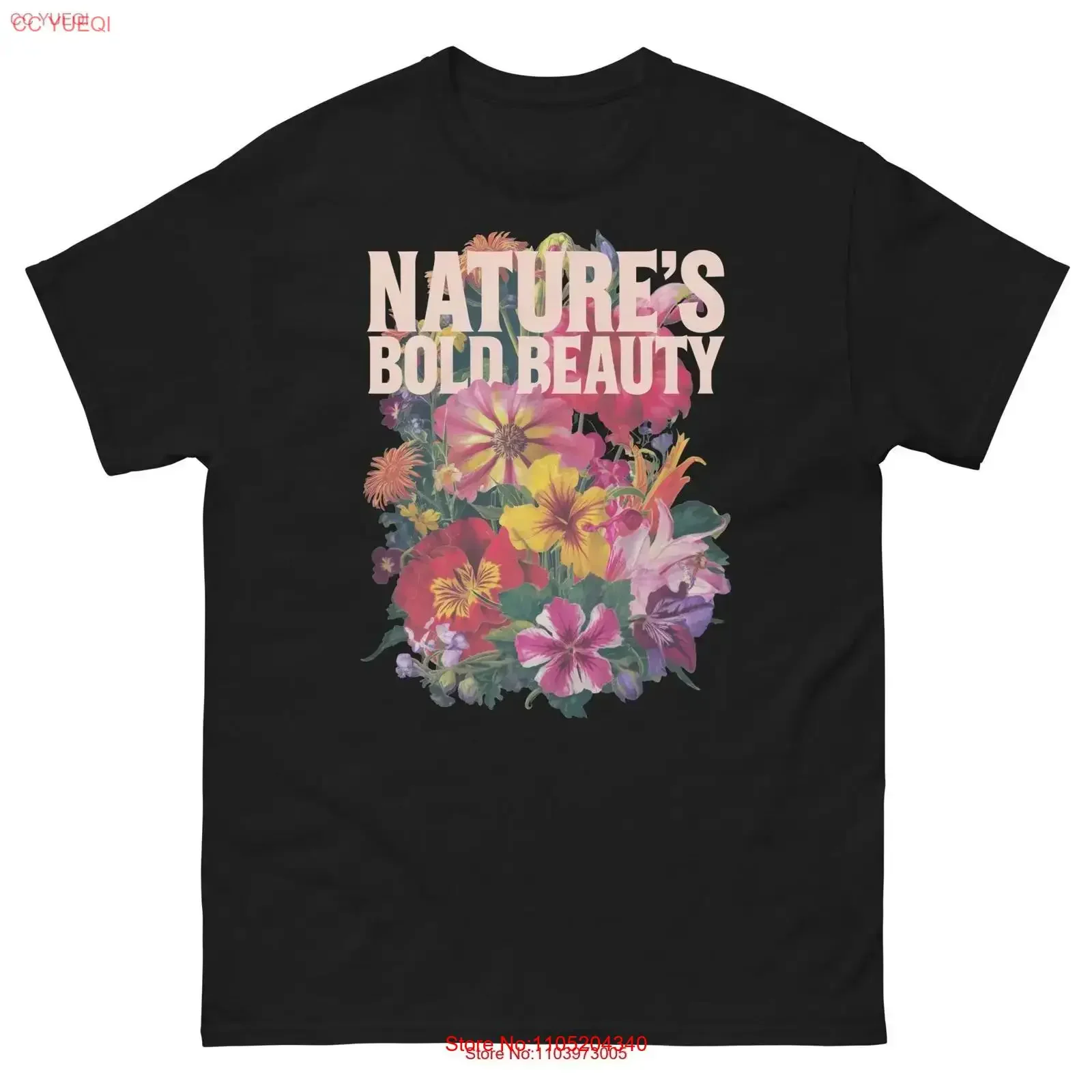 

Nature's Bold Beauty T Shirt Floral Print Vibrant Flower Design Botanical Casual Nature Lover Summer Top vintage Washed Soft