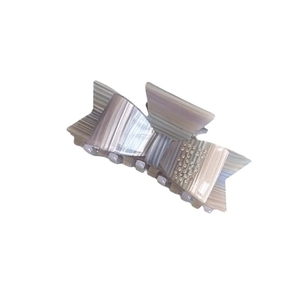 

Fashion Rhinestone Bowknot Hair Claw Elegant Shiny Acetate Shark Clip Headwear Geometry Small Hair Clip Girls