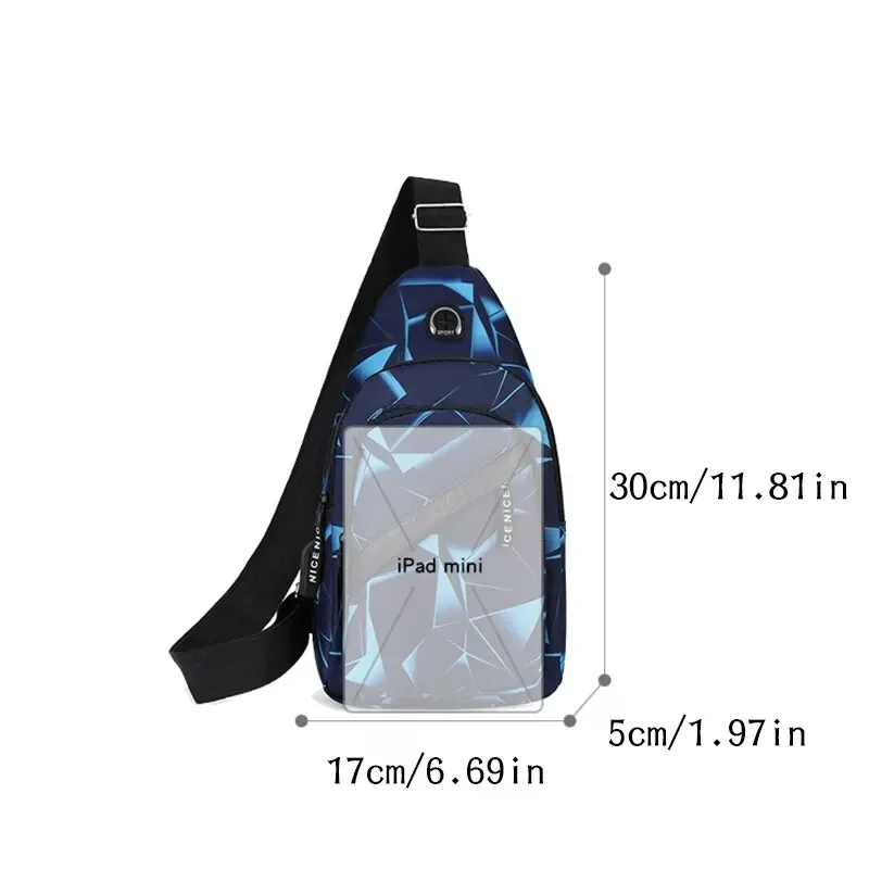 Chest Pack Men's Ins New Fashionable Korean Version Crossbody Bag Lightweight Outdoor Sports Casual Couple Backpack Trend