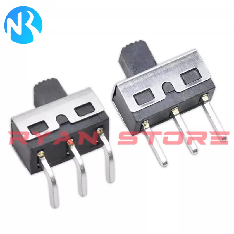 20PCS Toggle Switch SS12D10G5 SS12D06G5 SS12D11G5 3Pin Spacing 4.7MM 1P2T Handle High 5MM Straight / Curved