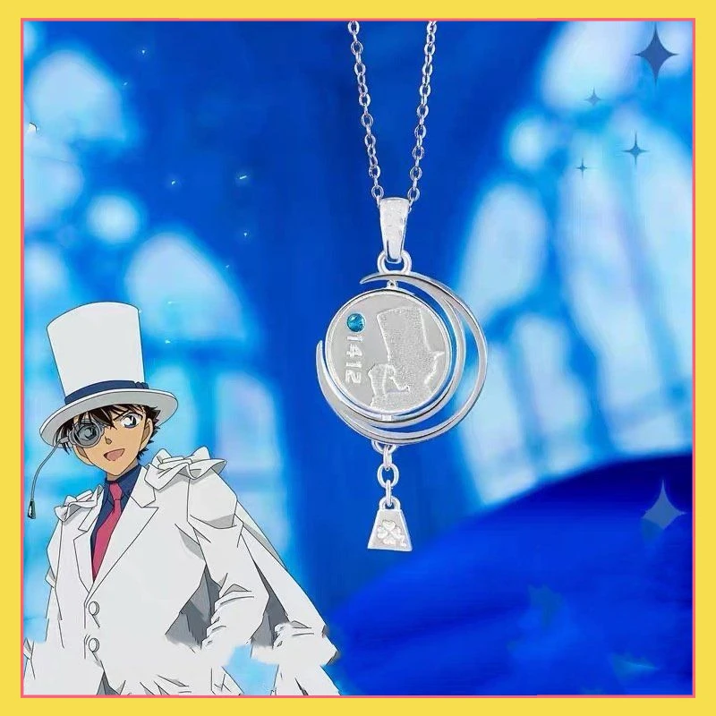 

Anime Detective Conan Necklace Same Style Anime Periphery Simple Kid the Phantom Thief Kaito Kuroba Pendant Accessories Gift