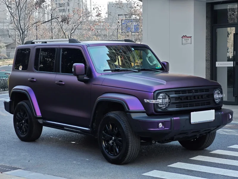PET Ultra Matte Ghost Purple Metallic Vinyl Car Wrap Film with Air Release Bubble Self Adhesive Decal Sticker