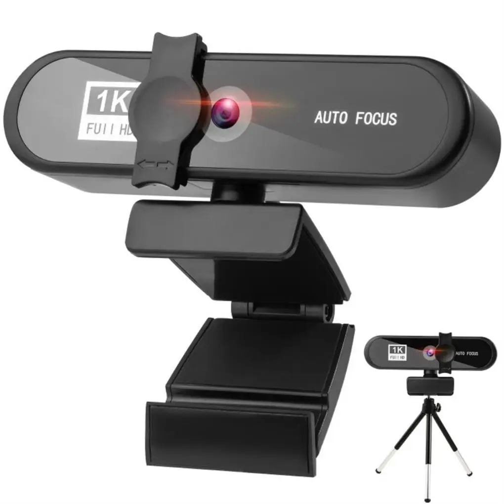 Webcam 4K High Definition Camera Microphone Computer Desktop Replacement Meeting Video Conferences Privacy Black
