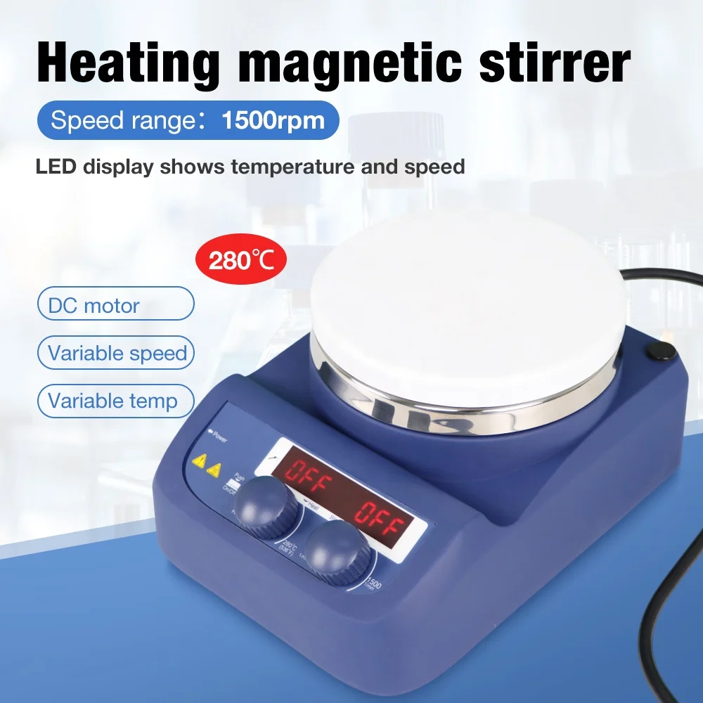 Wholesale Magnetic Stirrer with Heater Laboratory Rotating Stirrer Perfume Digital Display Heating Magnetic Stirrer for Lab Use