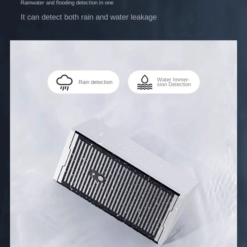 Water Leak Sensor Flood And Rain Detector IPX7 Waterproof 3 Sensitivity Settings For Home Security Works