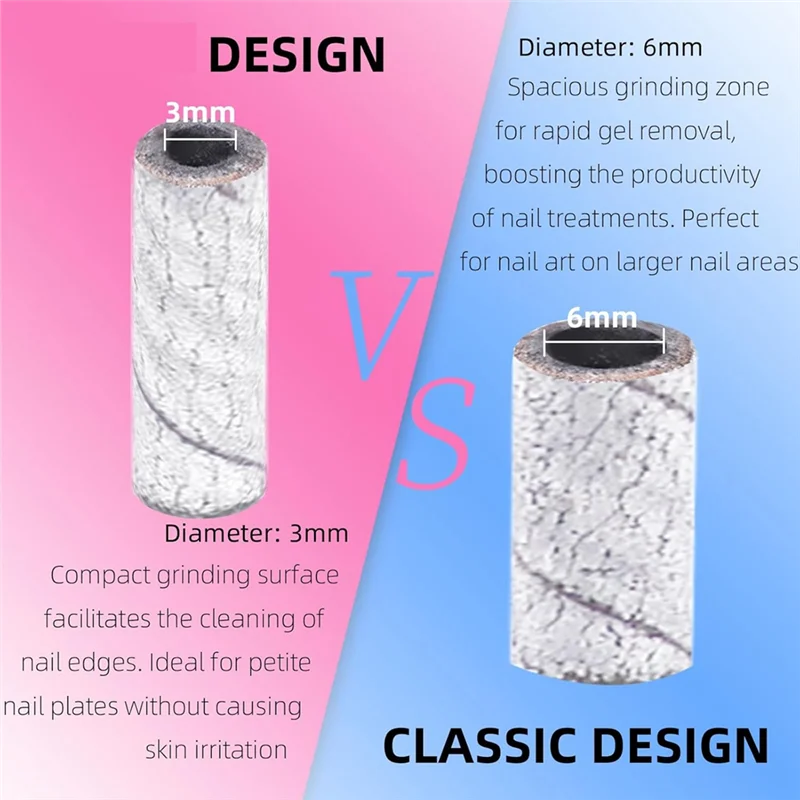 

【Шоппер-Улюбимый!】Маленькие шлифовальные ленты, 100 шт. (белые зернистость 180), для сверл для ногтей, шлифовальной ленты, насадки-оправки 3,1 мм