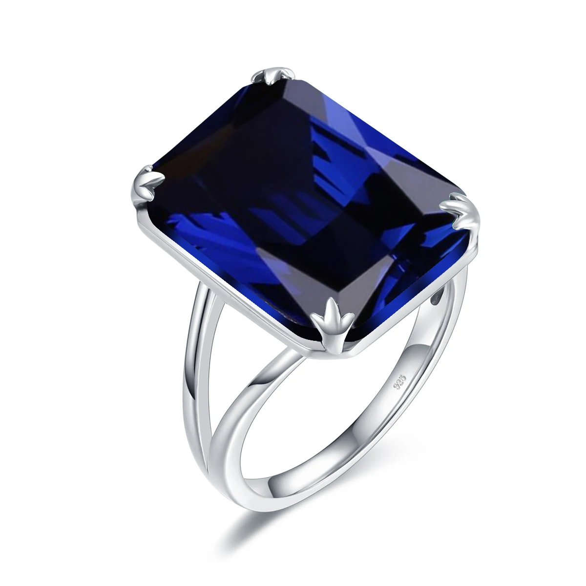 Hochwertiger 13*18mm Saphirring für Damen, Krappenfassung, Edelstein, 925 Silber, hypoallergen, Hochzeitsjubiläumsgeschenk, Schmuck. – Detail 7