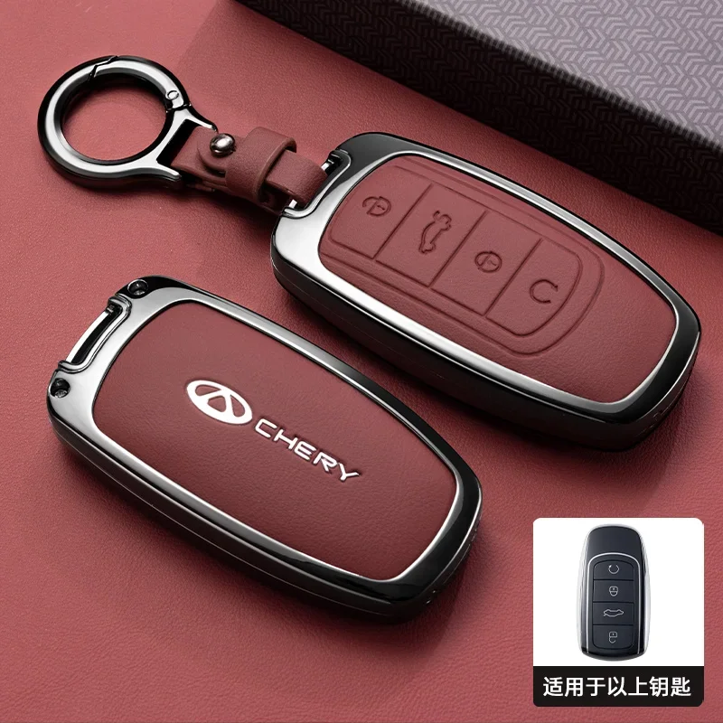 Zinc Alloy Car Key Case Cover Shell Fob For Chery Tiggo 8 Pro Tiggo 8plus New 5 plus 7pro Chery Tiggo 7 Pro Max Omoda 5 C5 Modod