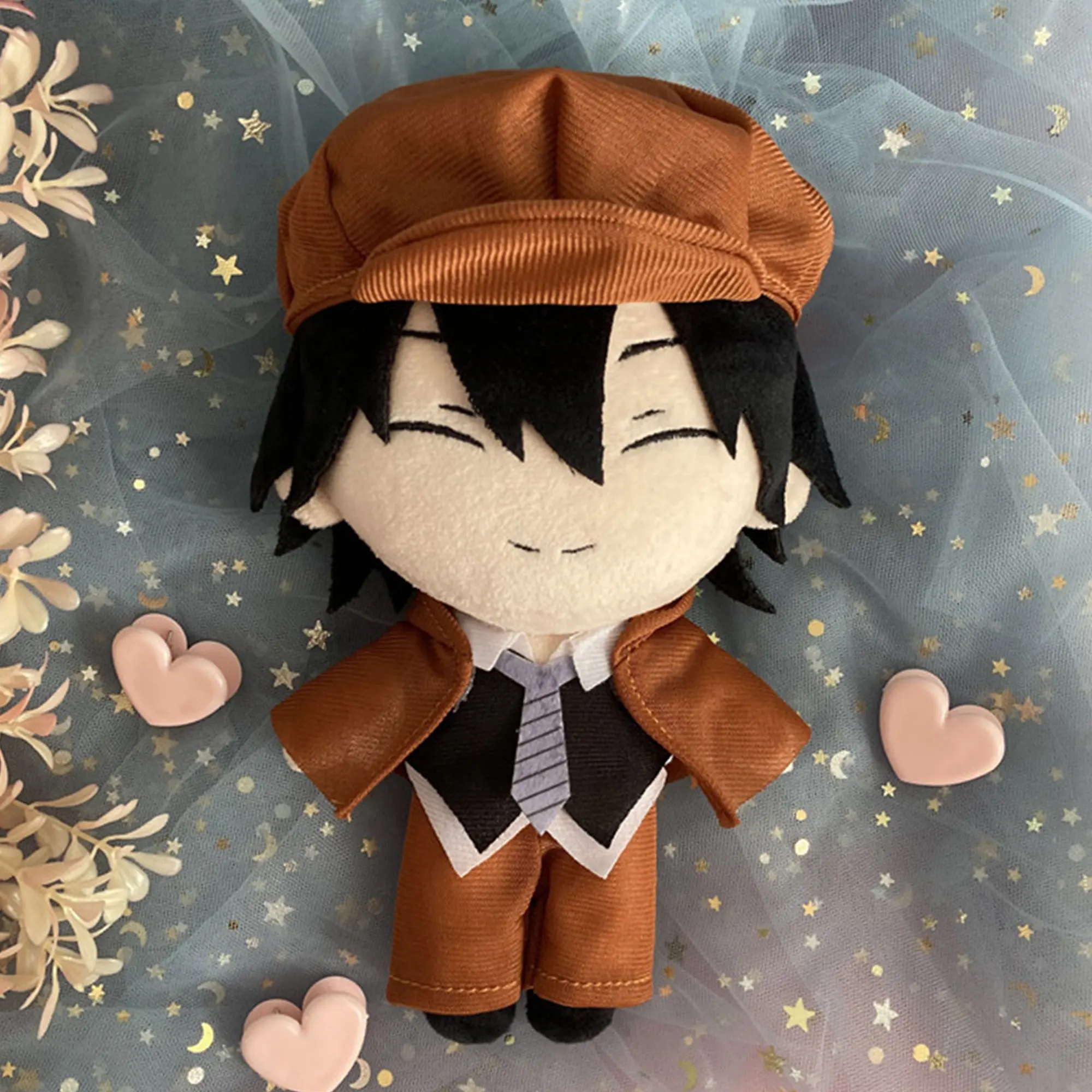 Anime Dazai Osamu Plush Doll Standing Version Oda Sakunosuke Akutagawa Ryunosuke Edgar Allan Poe Soft Stuffed Pillow Toy Gifts