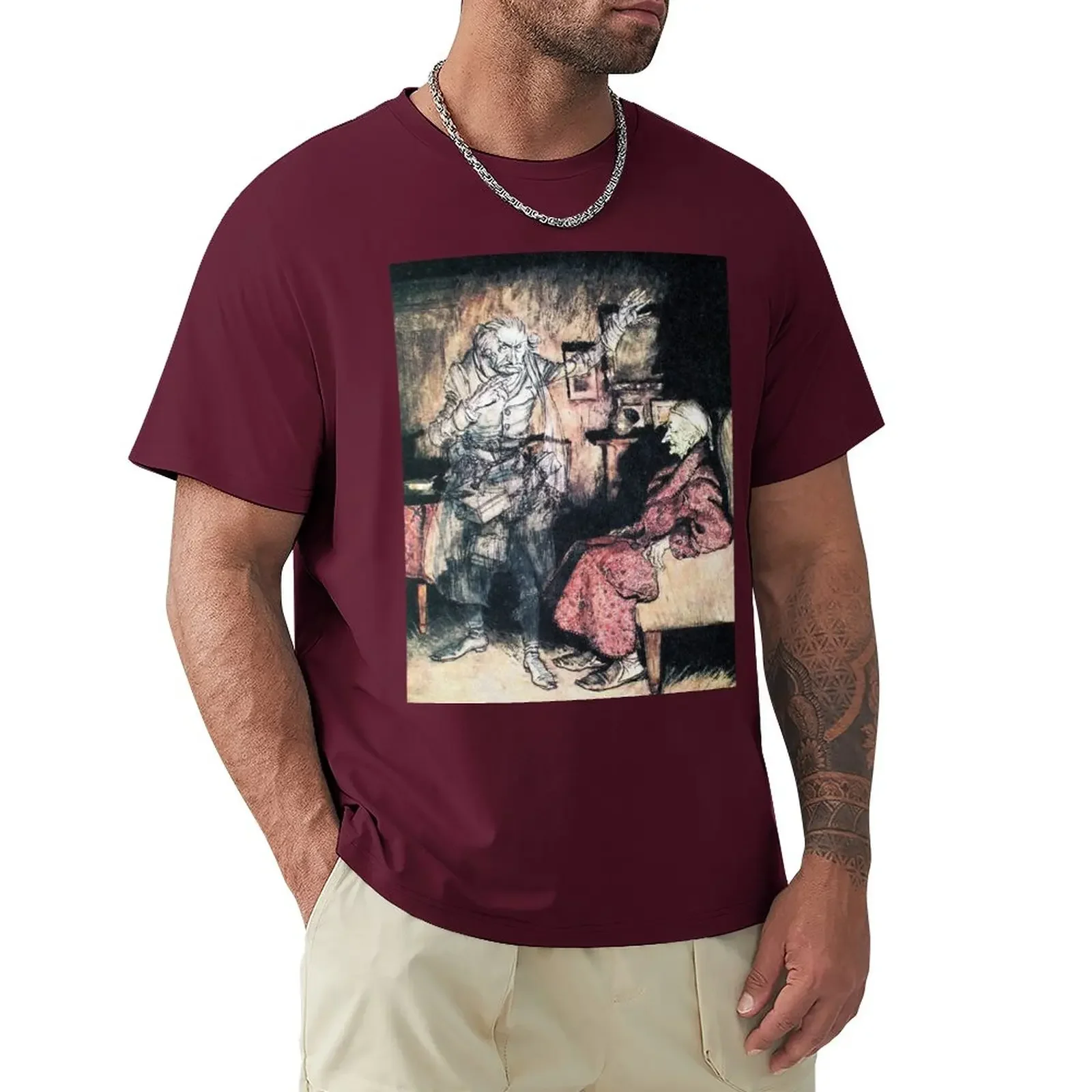 Jacob Marley - A Christmas Carol - Arthur Rackham T-Shirt blacks aesthetic clothes summer tops black t-shirts for men