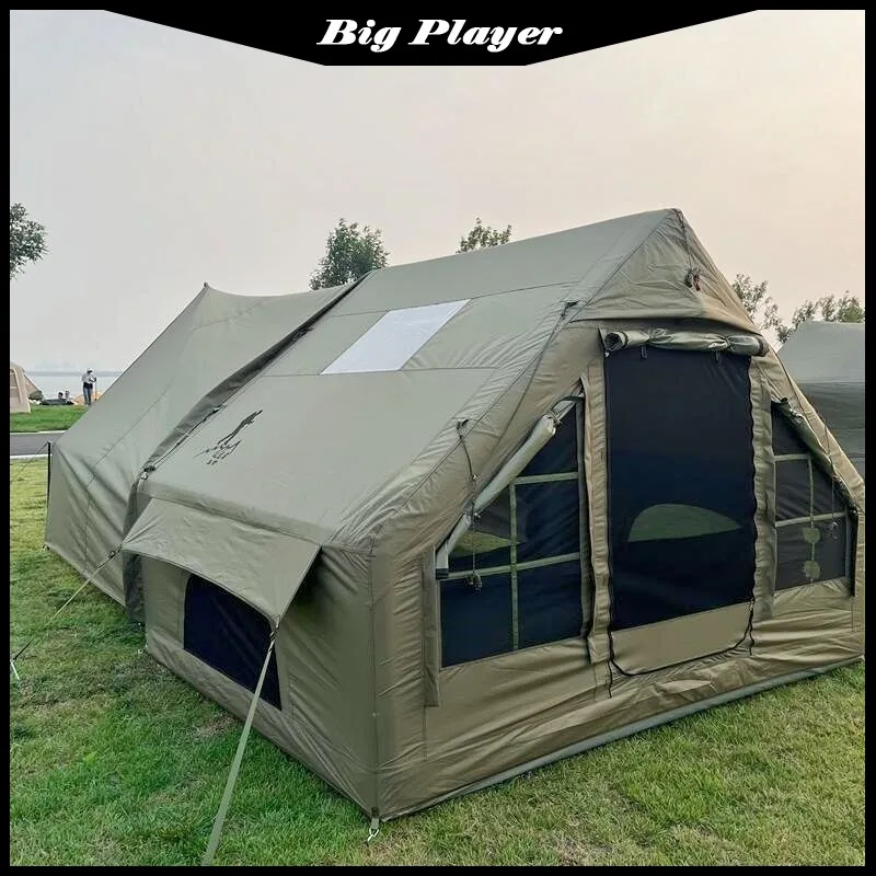 

7.0 Square Meters 600d Thick Oxford Cloth Outdoor Inflatable Tent with Ground Beam and Canopy for Wind and Rain Protection