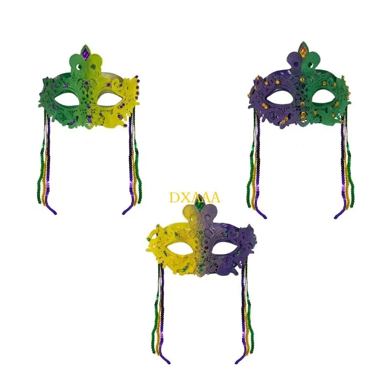 

DXAA Festive Costume Accessory Lightweight Elastic Tassels Mask Carnival Decoration