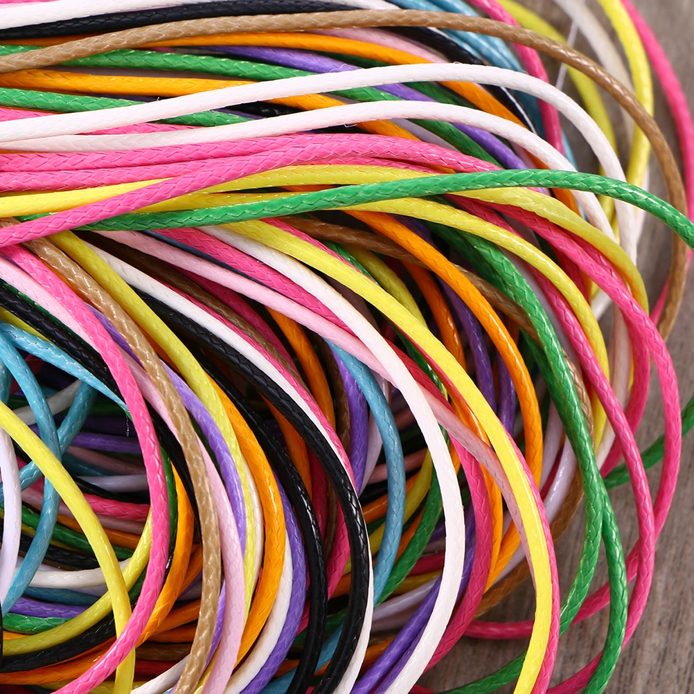 

1Set Necklace Cord with Lobster Clasp Waxed Fabric 2mm Assorted Color Extension Chain Adjustable Length DIY Jewelry Beading