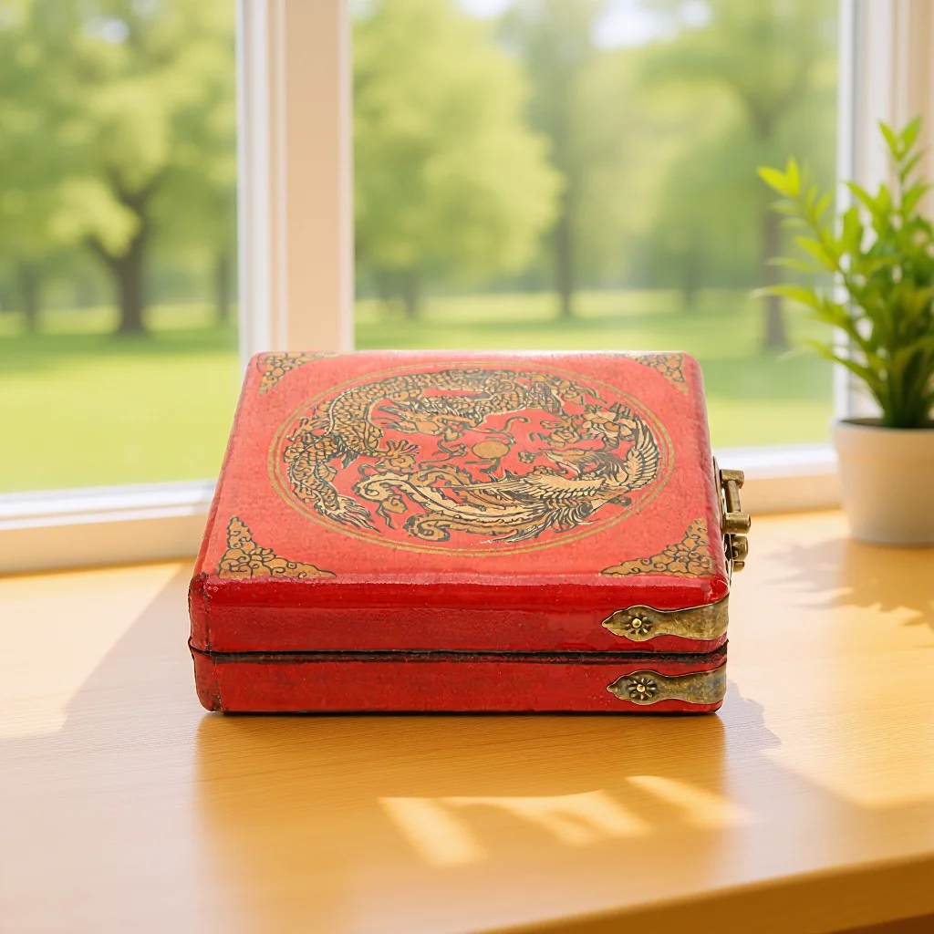 

Chinese Style Wooden Jewelry Box Finish Treasure Keep Sake Storage Case for Women Wedding Gift Home Organization