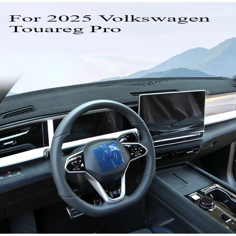 

For 2025 Volkswagen Touareg Pro Dashboard Sun Shade Mat Pad - Custom Fit Anti-Glare Leather Dashboard Cover Protector