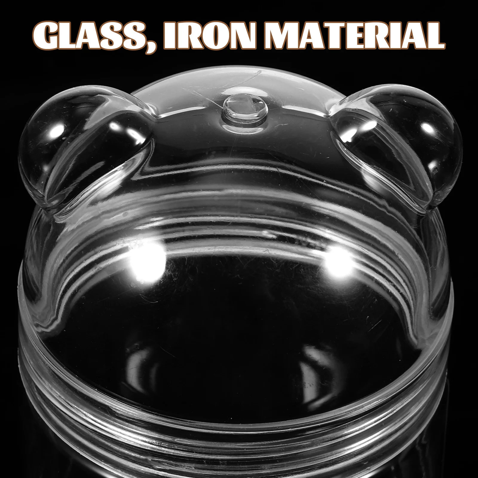 6 قطع من برطمانات الحلوى مع أغطية زجاجات صغيرة وواضحة وحامل PET وجبة خفيفة صغيرة #2