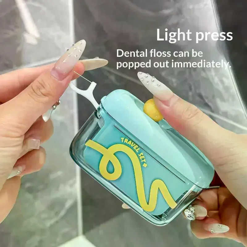 Type Floss Storage Box Bounce Out Design Dental Floss Dispenser Refillable Teeth Cleaning ToothPick With Teeth Sticks Dental