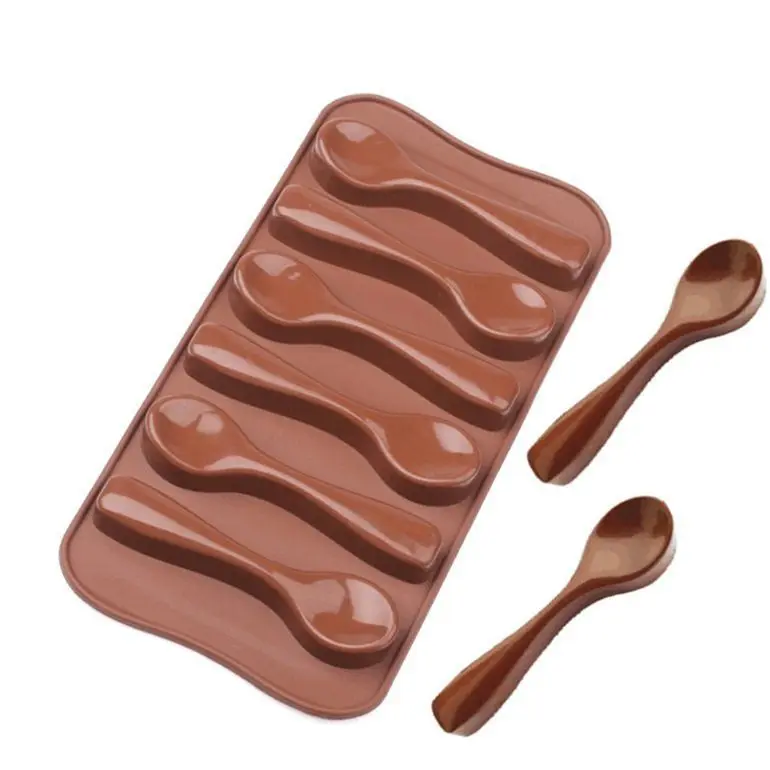 

Spoon Silicone Chocolate Cake Mold Household DIY Ice Baking Ice Cream Mould 6 Grid Tray Bakeware Biscuit Kitchen Tools